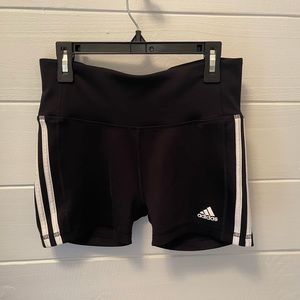 Adidas black biker spandex shorts size small.